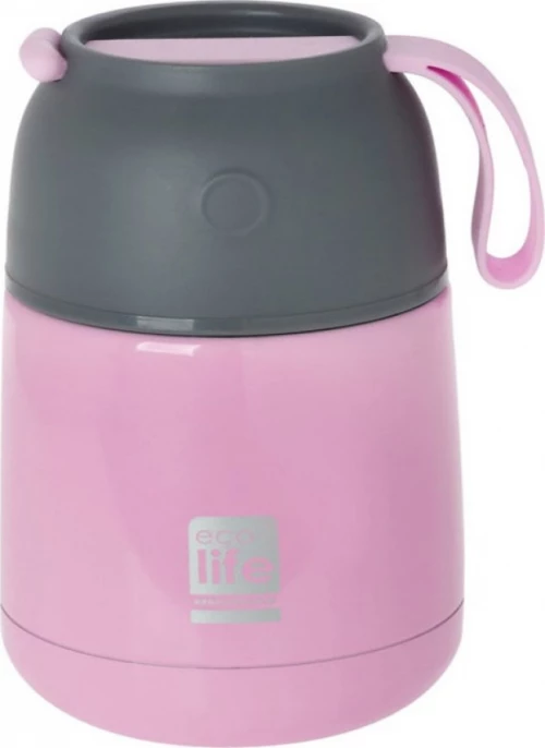 Ecolife Θερμός Φαγητού Baby Pink 450ml