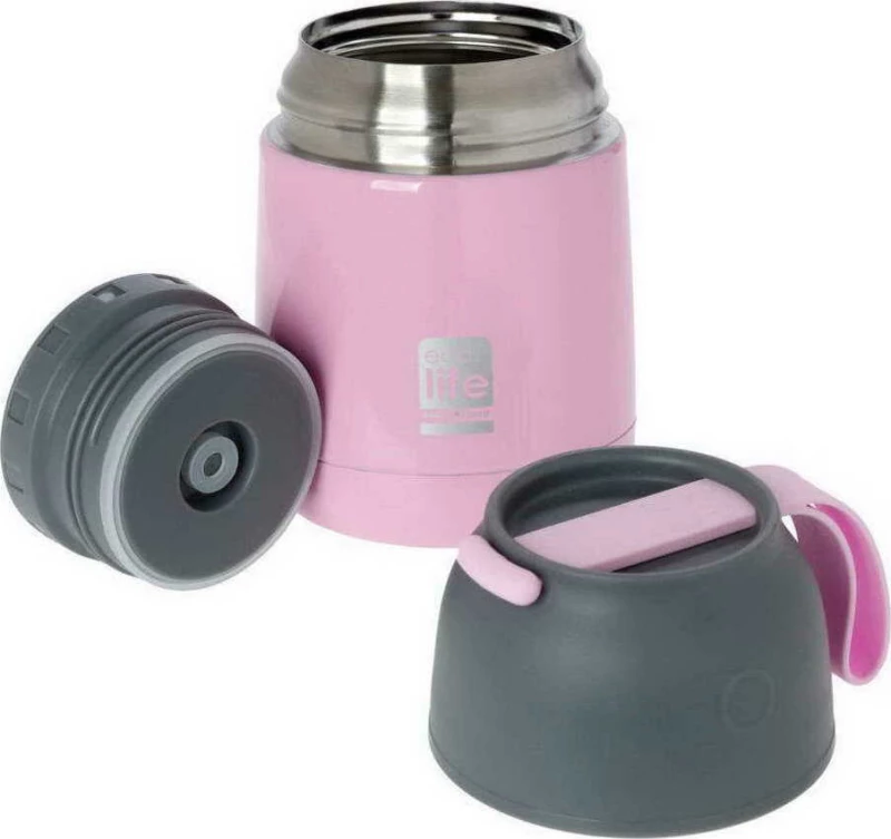Ecolife Θερμός Φαγητού Baby Pink 450ml