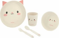 Kikka Boo Bamboo Tableware Cat Pink