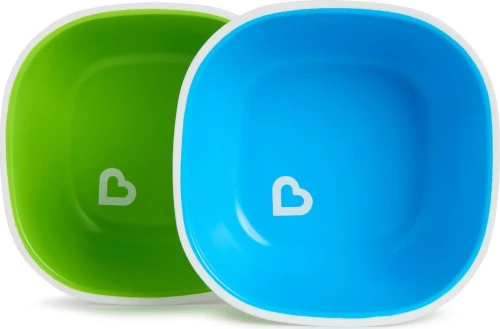 Munchkin Splash Toddler Bowl 12446 Blue/Green 2 Pack