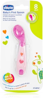 Chicco Baby's First Spoon 8m+ Ρόζ