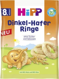 Hipp Δαχτυλίδια με Όλυρα & Βρώμη 30gr