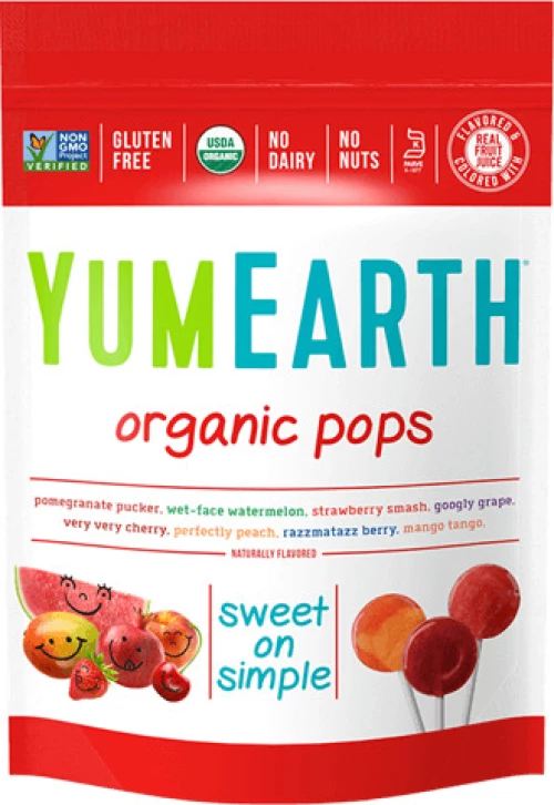 YumEarth Βιολογικά Γλειφιτζούρια Φρούτων 14τμχ 85gr