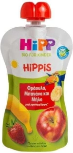Hipp Hippis Φράουλα, Μπανάνα & Μήλο 100gr