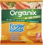 Organix Τραγανά Sticks Καρότου 20gr