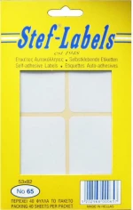 Stef Labels Αυτοκόλλητες Ετικέτες σε Λευκό Χρώμα 53x82mm