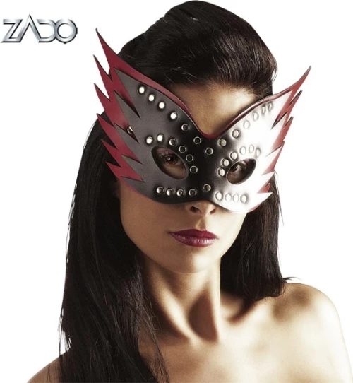 Zado Leather Mask Red & Black