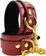 Loving Joy Leather Wrist Cuffs Red