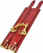 Loving Joy Leather Wrist Cuffs Red