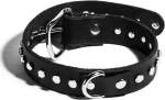 BDSM Δερμάτινο περιλαίμιο με διακοσμητικά τρουκς
