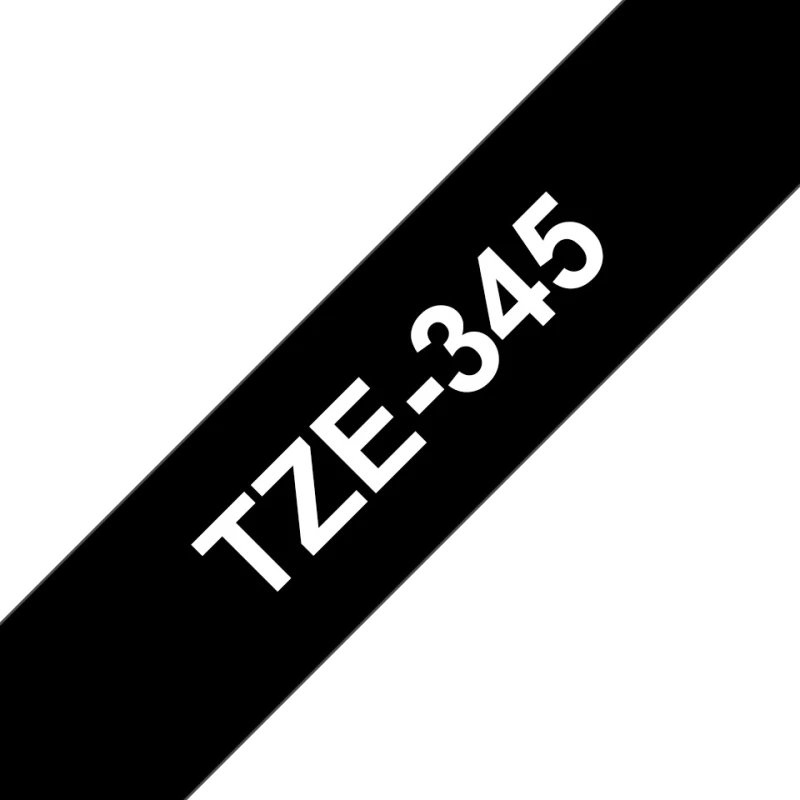 Brother TZE-345 Ταινία Ετικετογράφου (8m x 18mm) Μαύρο