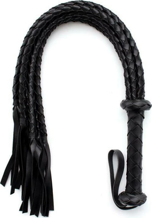 Fetish Addict Braided Flogger Black 75cm