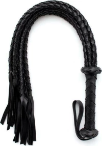 Fetish Addict Braided Flogger Black 75cm