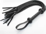 Fetish Addict Braided Flogger Black 75cm