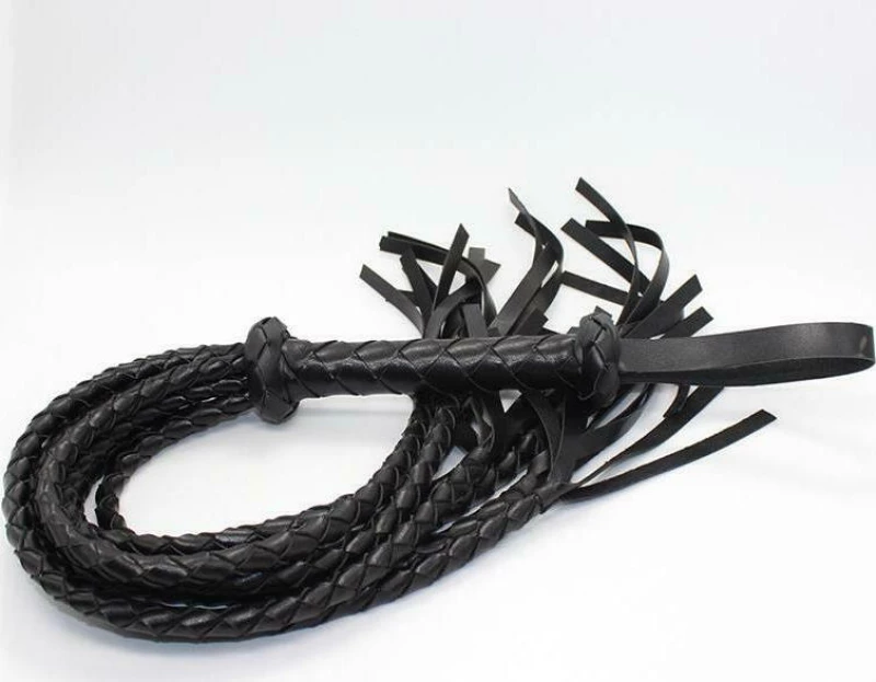 Fetish Addict Braided Flogger Black 75cm