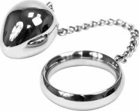 METALHARD COCK RING 40MM + CHAIN BEAD