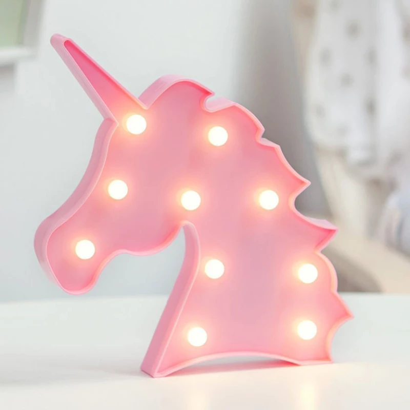 LED Φωτιστικό Μονόκερος Pink