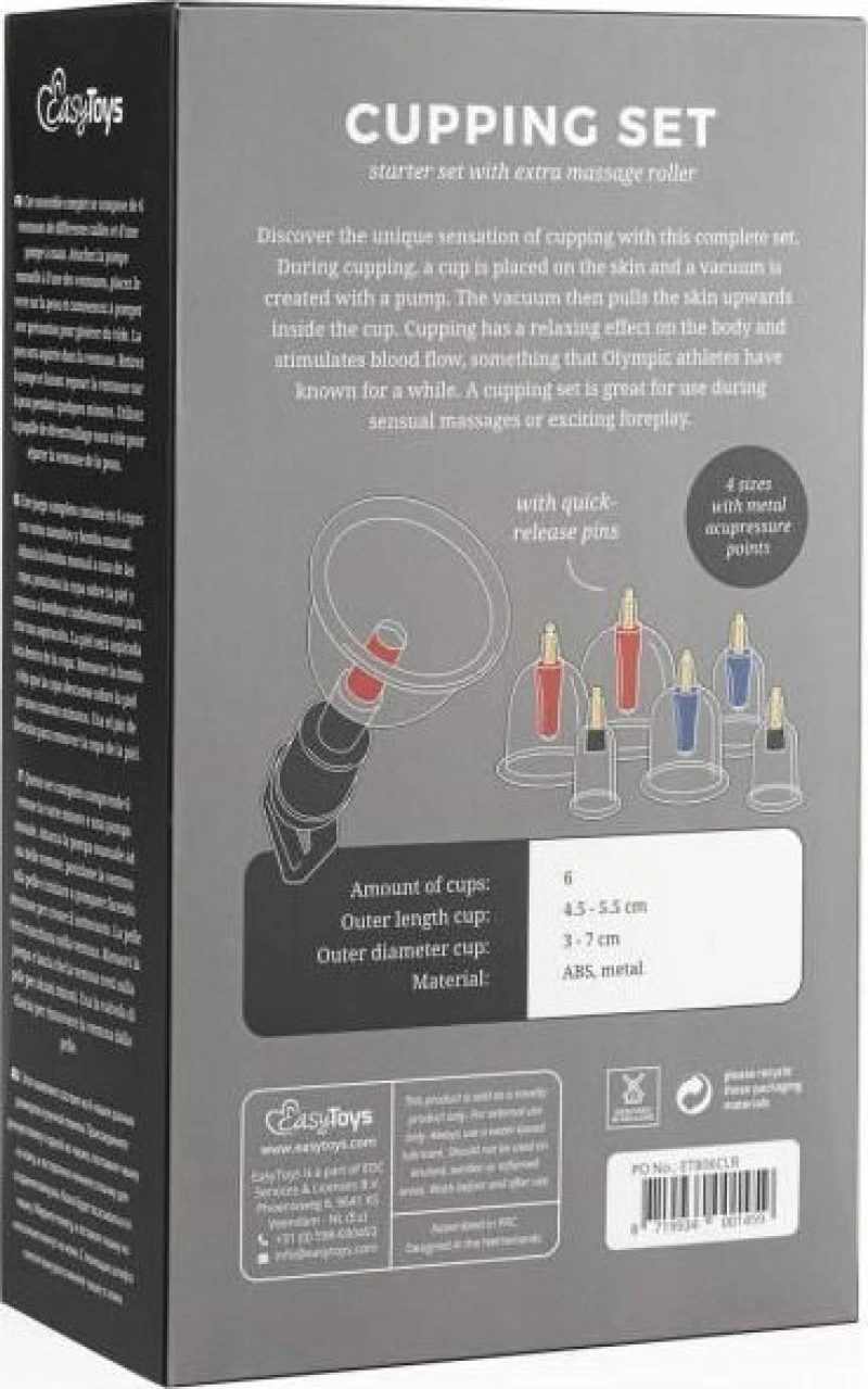 EasyToys Cupping Set- Σετ Βεντούζες για Μασάζ1τμχ
