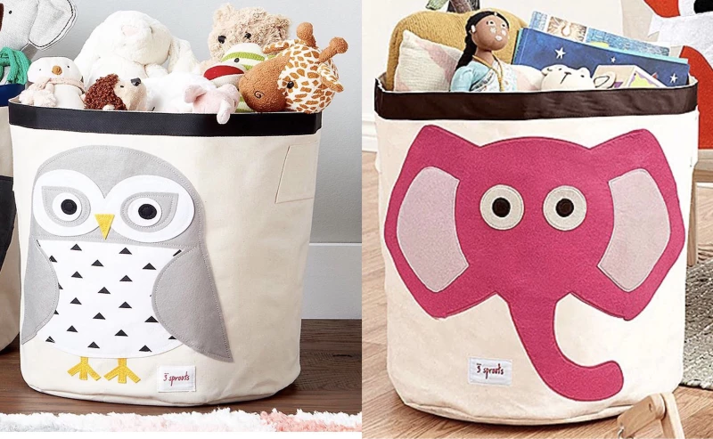 3 Sprouts Storage Bin Snowy Owl