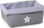 Childhome Canvas Box Grey Stripes 40x30x20cm