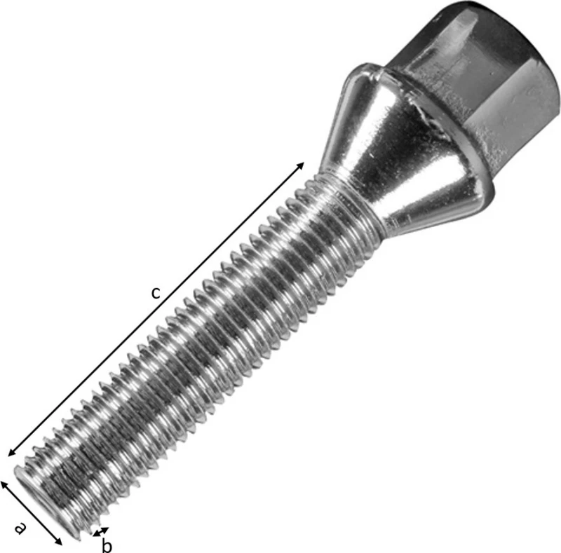 Farad Μπουλόνια Απλά Κωνικά 12x1.25 45mm για Κλειδί 17