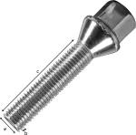 Farad Μπουλόνια Απλά Κωνικά 12x1.25 45mm για Κλειδί 17