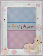 Prince Silvero Κορνίζα Ασημένια Αλογάκι MA/140-BR Ροζ