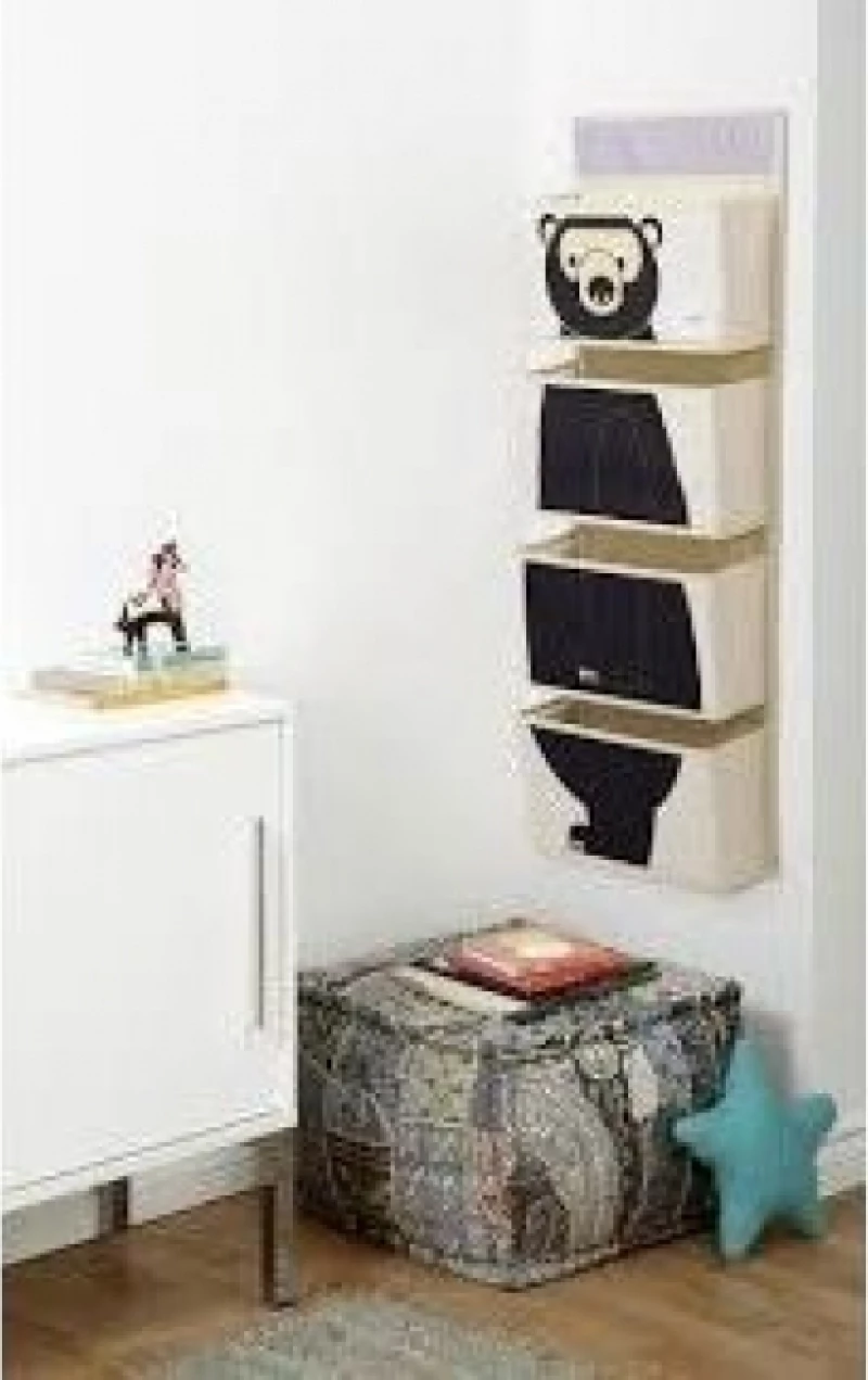 3 Sprouts Hanging Wall Organizer 4 Cases Bear