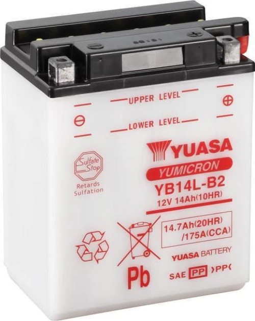Μπαταρία Yuasa Yb14L-B2 12V Battery Capacity 20Hr 14.7(Ah):En1 (Amps): 175Cca