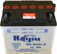 Μπαταρία Μοτοσυκλέτας Haijiu H60-N24Al-B 12V 28Ah