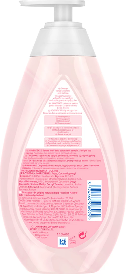 Johnson & Johnson Baby Soft Wash 500ml
