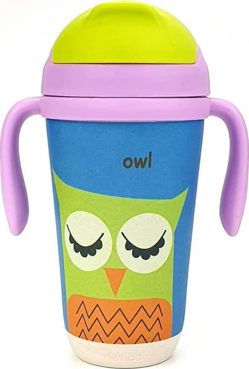 Spacecow Παγούρι Owl Παγουρίνο Μπαμπού 350ml