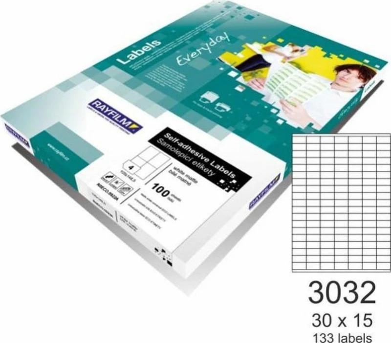 Rayfilm Αυτοκόλλητες Ετικέτες Α4 Everyday 30x15mm