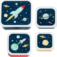 Little Lovely Company Lunch & Snack Box Set Space