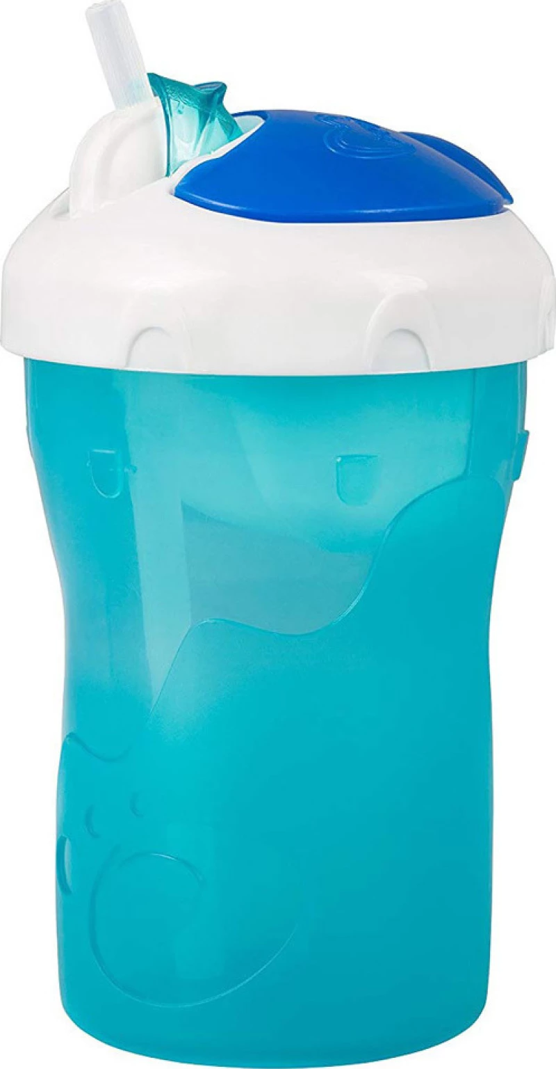 Mam Primamma Παγουράκι με Καλαμάκι Σιλικόνης 2 σε 1 280ml Μπλε, 12m+