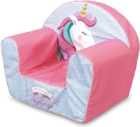 chair Unicorn girls 52 cm foam/wood pink/blue