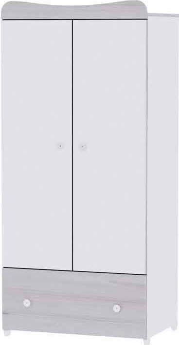 Ντουλάπα Exclusive Δίφυλλη White-Light Oak 57x80x178cm