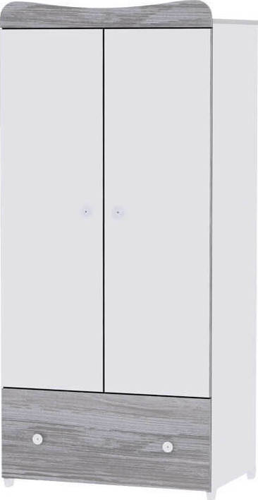 Ντουλάπα Exclusive Δίφυλλη White Artwood 82x57x173cm