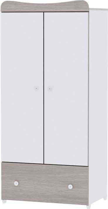 Ντουλάπα Exclusive Δίφυλλη White Amber 82x57x173cm