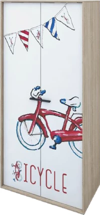 Ντουλάπα Bicycle Δίφυλλη Sonoma 90x50x190cm