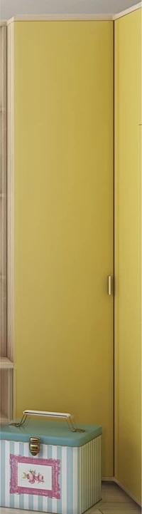 Ντουλάπα Domino Γωνιακή Yellow 96.8x52x211cm