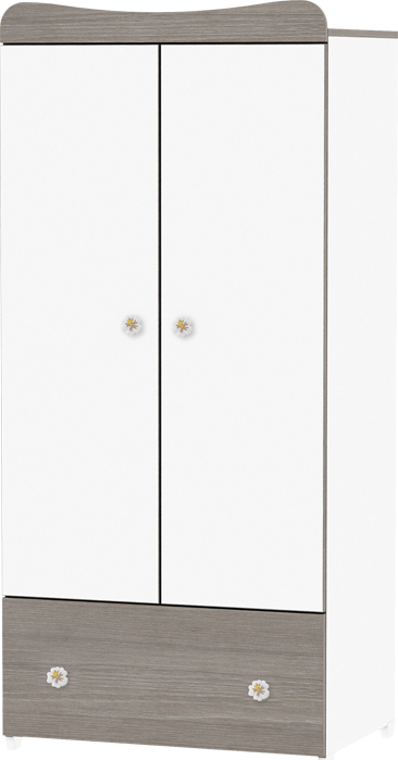 Ντουλάπα Exclusive Δίφυλλη White Coffee 82x57x173cm