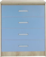Συρταριέρα Looney Castillo-Μπλε 80x40x95cm