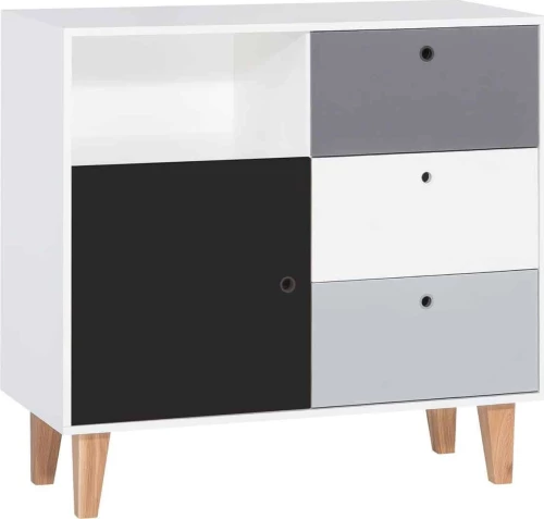 Συρταριέρα Concept Μαύρο 103.2x45x96.2cm