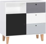 Συρταριέρα Concept Μαύρο 103.2x45x96.2cm
