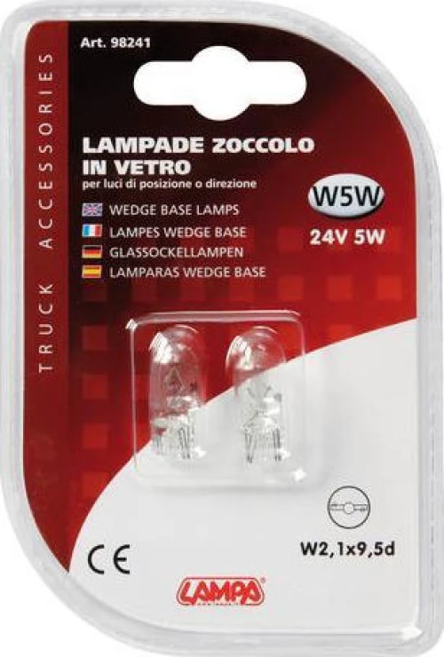 Lampa W5W Wedge Base Lamp 24V 2τμχ