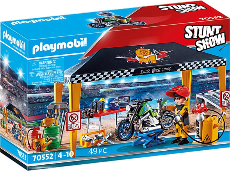 Playmobil Stunt Show: Σκηνή- Συνεργείο για Οχήματα