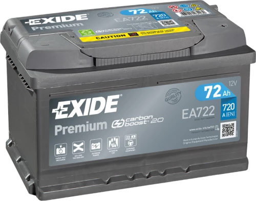 Exide Premium EA722 12V 72AH-720EN