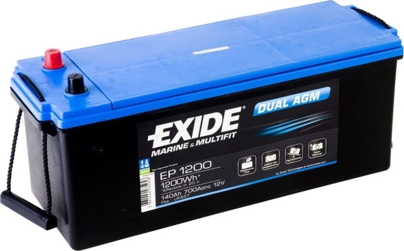 Exide Dual AGM 12V 140Ah EP1200