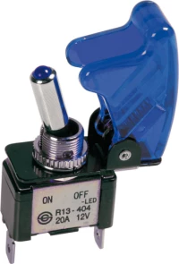 Lampa Aluminium Toggle Switch Blue Led 12V/20A